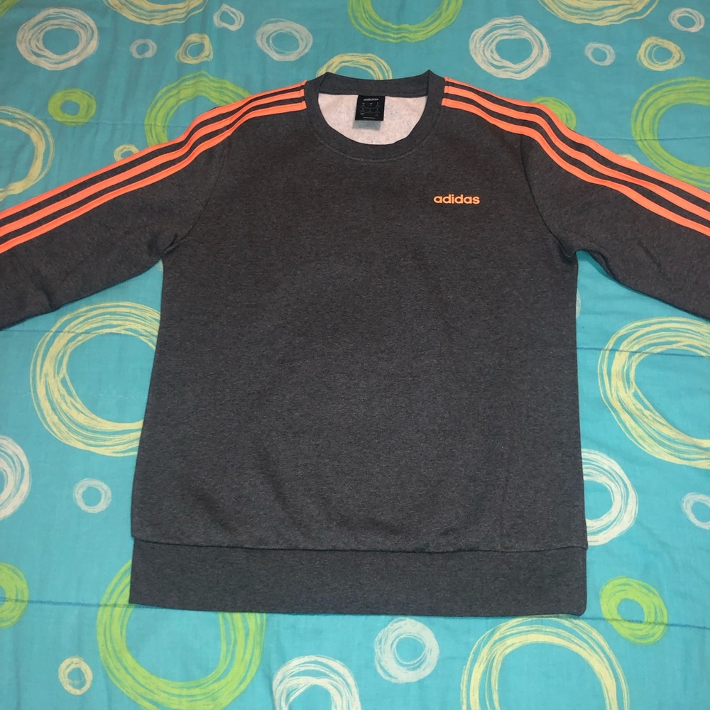Adidas Charcoal Gray/Coral Sweatshirt M NWOT